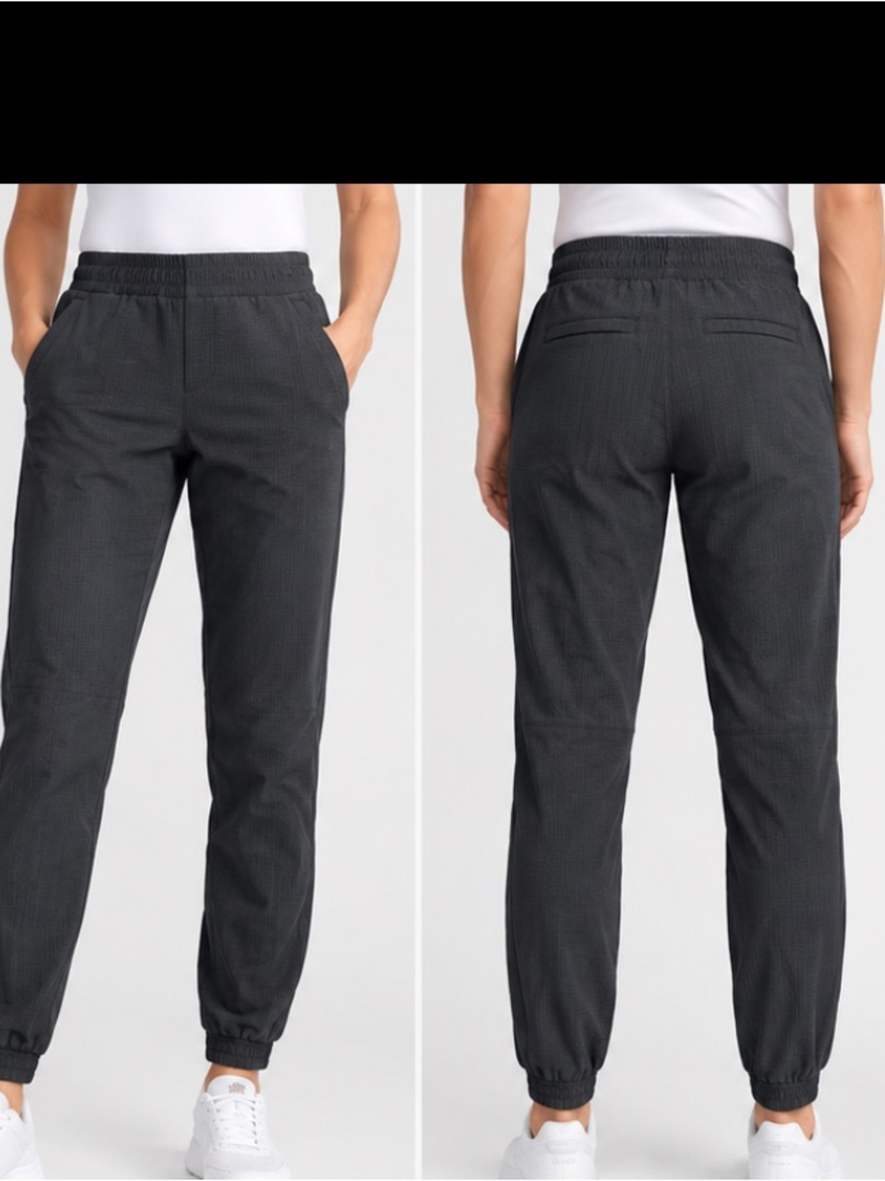 Athleta texted Brooklyn jogger Black Performance Jogger Pants size 8T